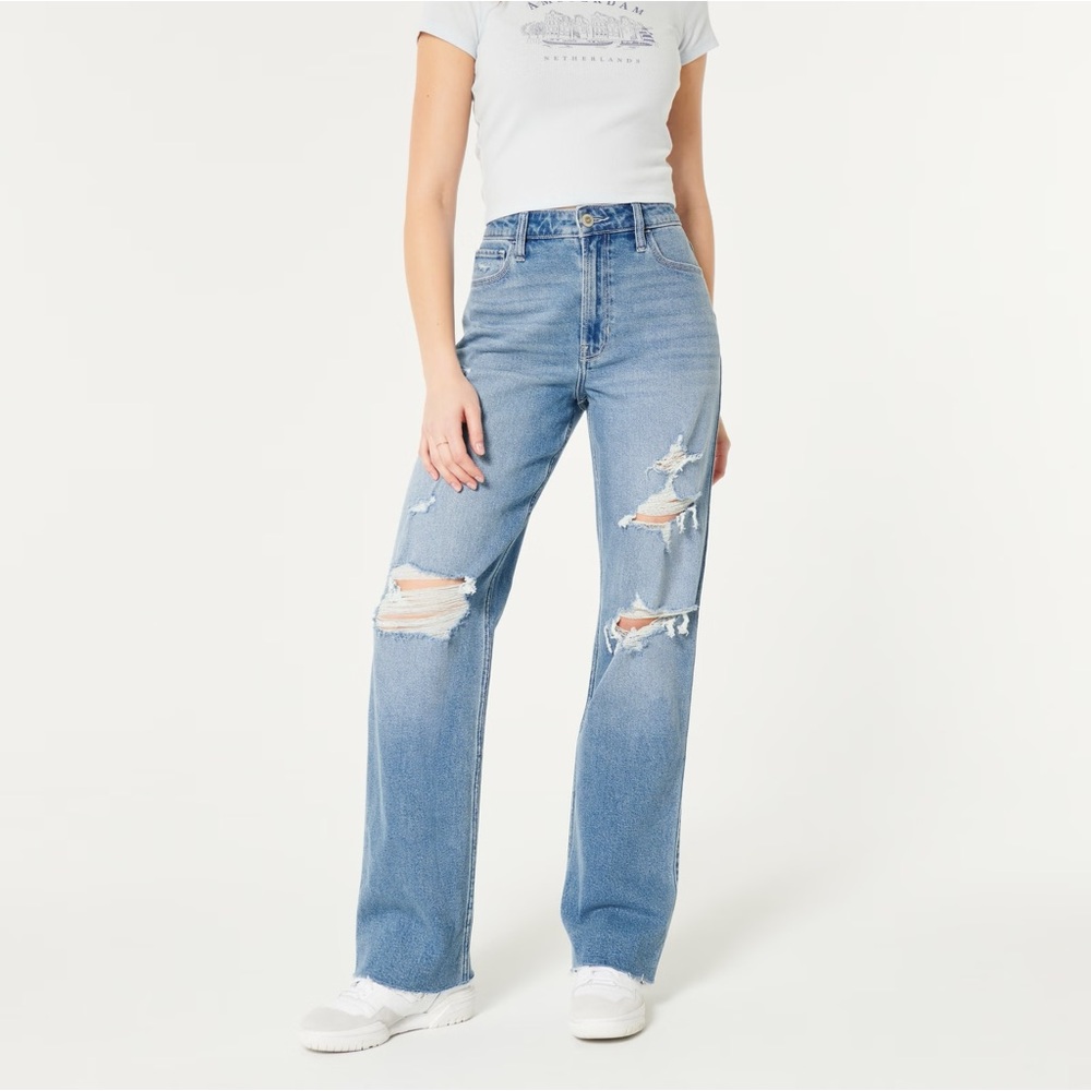Ultra high rise dad jeans hollister